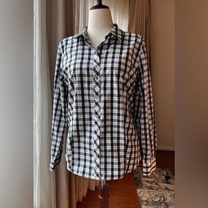 Festive Plaid Button-Up Shirt